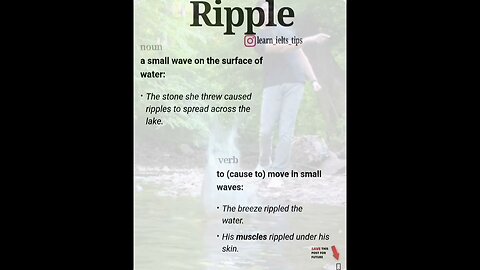 👩‍🏫Word of the day: Ripple with meaning and examples #english #shorts