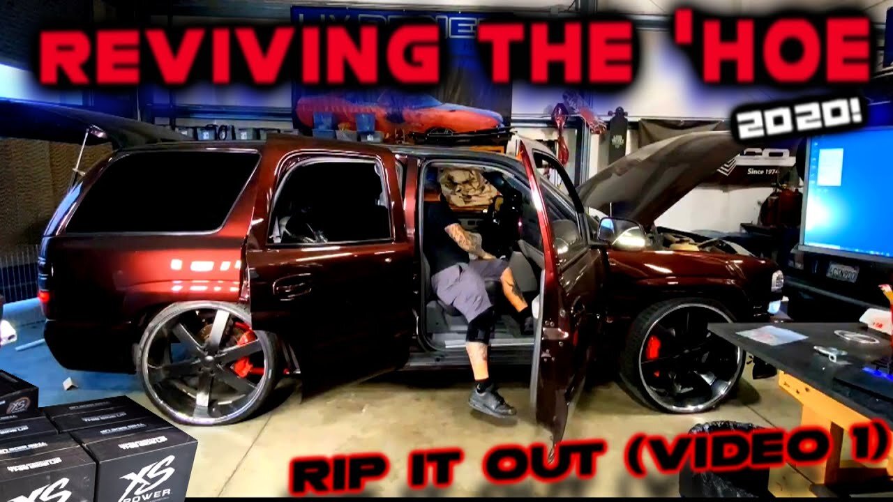 Reviving the 'Hoe 2020 (More Volts = More BASS!) 2001 Chevy Tahoe Ripping it out video 1