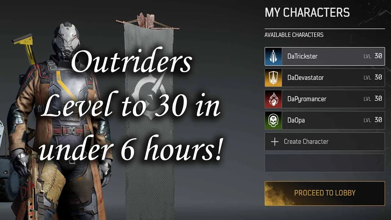 Outriders Level to 30 in Under 6 hours