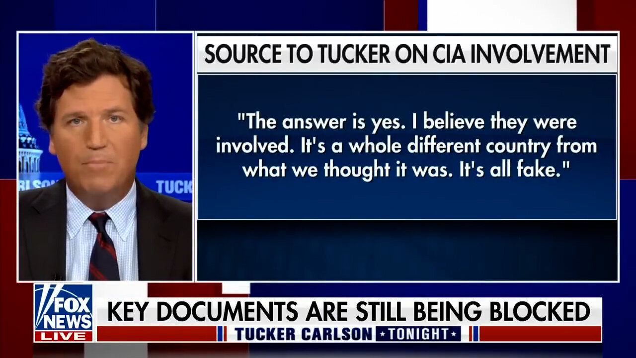 Tucker Carlson regarding the assassination of JFK