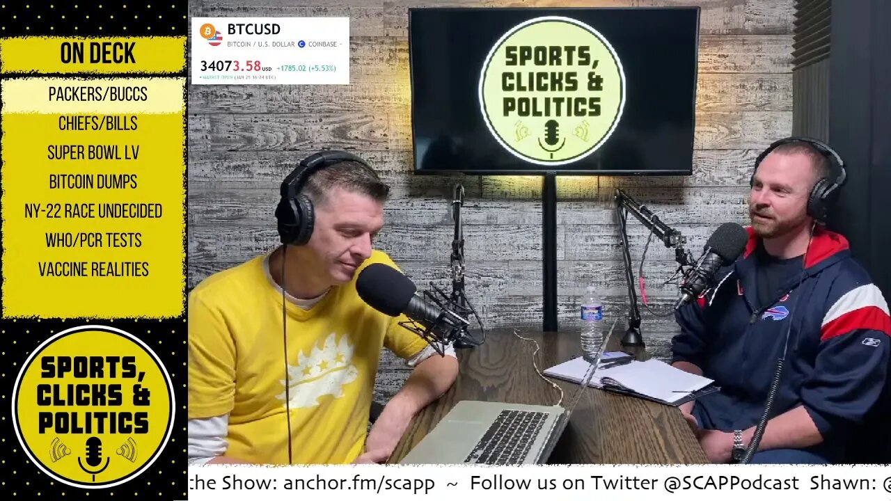 EP34: NFL Championship Weekend, Super Bowl LV, New PCR Guidance, Bitcoin Dumps, Brindisi v Tenney
