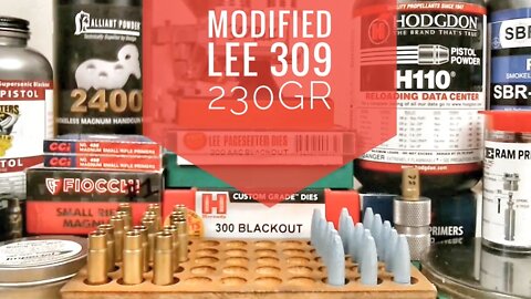 Reloading 300 Blackout With The Modified Lee 309 230gr Cast Bullet