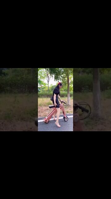 SuperWoman With Electric vehicle #shorts #bike #vehicle