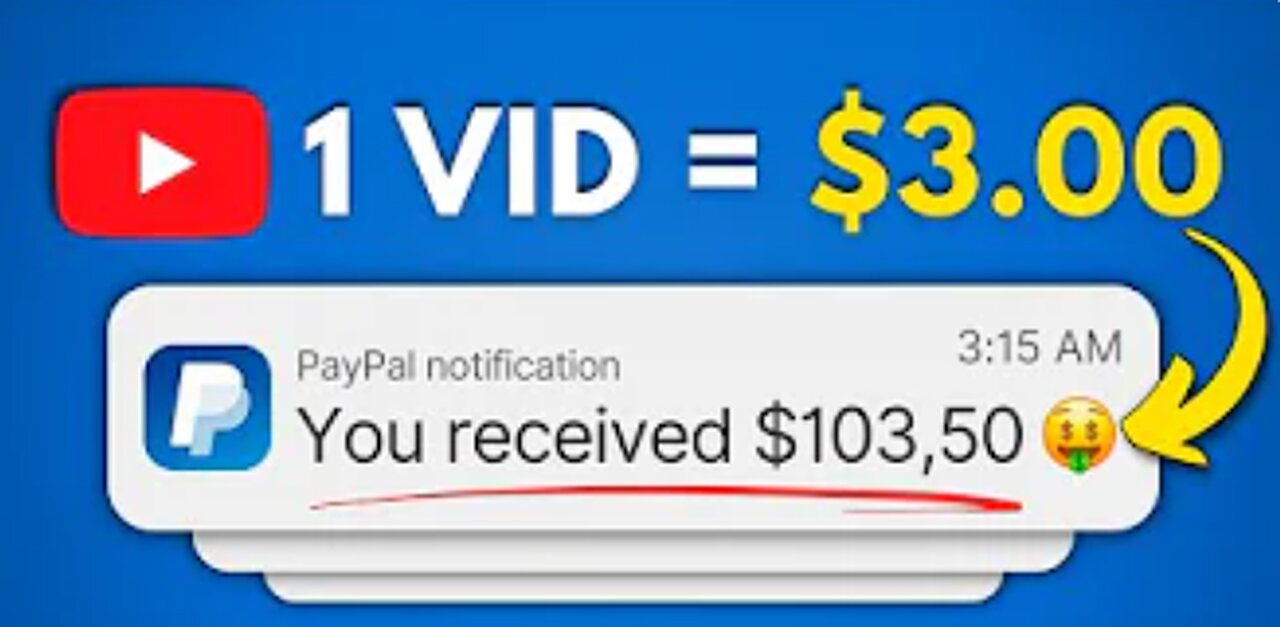 Get Paid $3 for Every YouTube Video Watched - Make Money Online