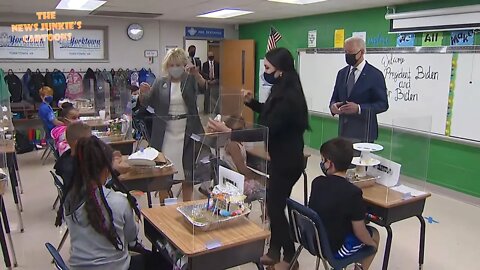 Back to school: Joe and Jill at elementary school in Virginia.