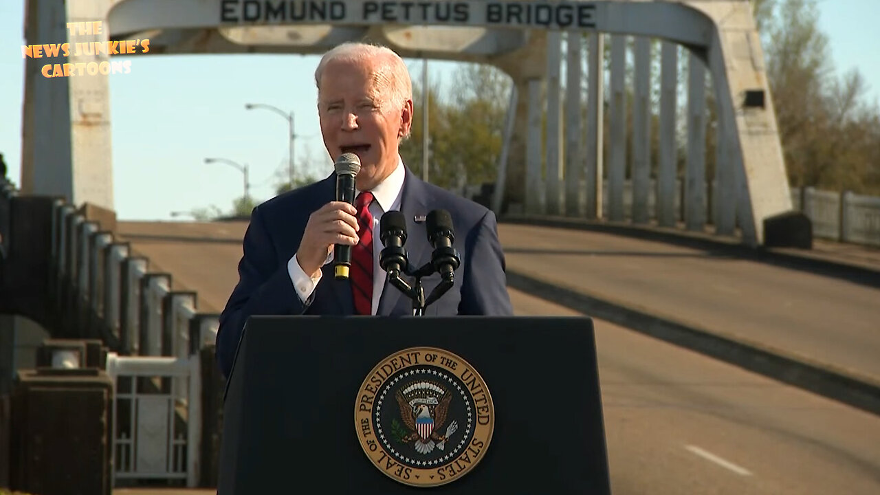 Biden in Selma: "I was a student up north in the civil rights movement.. I can still picture the troopers with their batons and wands and whips."