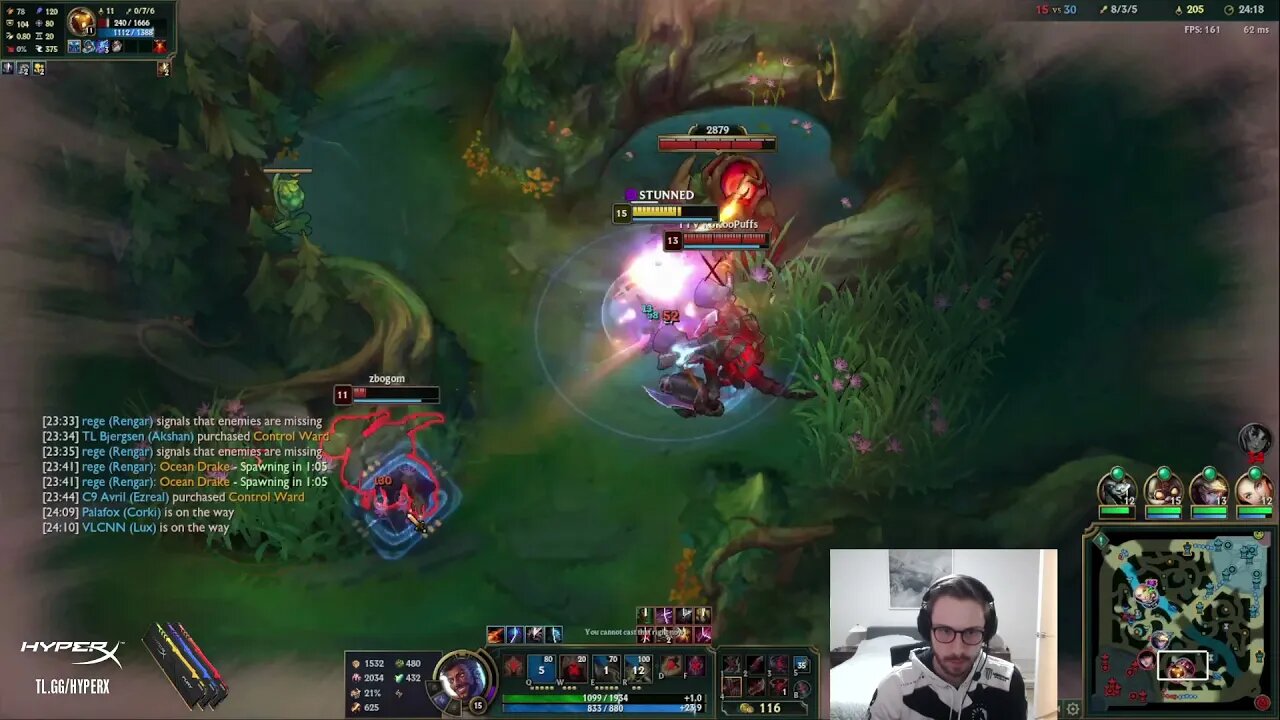 Bjergsen plays ashkan - unlucky!