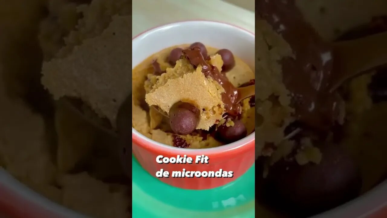 Receita de Cookie Fit de Microondas #shorts #naturalfoodba #cookie