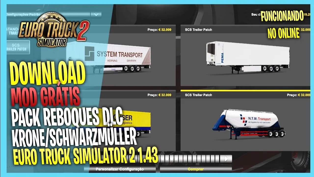 ▶️ETS2 1.43 PACK REBOQUES KRONE e SCHWARZMULLER Modificados PARA EURO TRUCK SIMULATOR 2 MODS 1.43