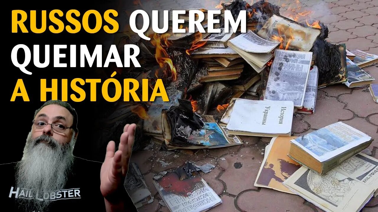 Onde já vimos isso antes? RUSSOS em MELITOPOL queimam livros de HISTÓRIA UCRANIANA