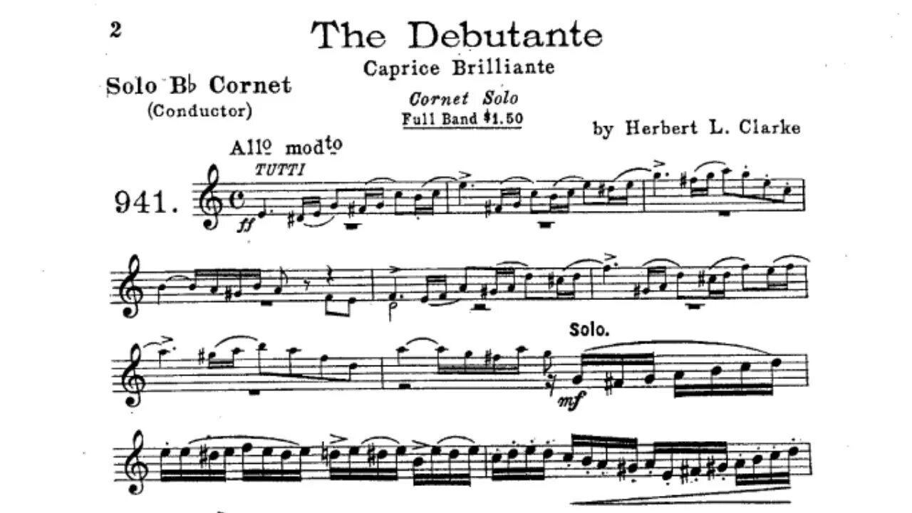 🎺🎺🎺🎺 [TRUMPET SOLO] Herbert L. Clarke Solos - The Debutante (Caprice Brillant)
