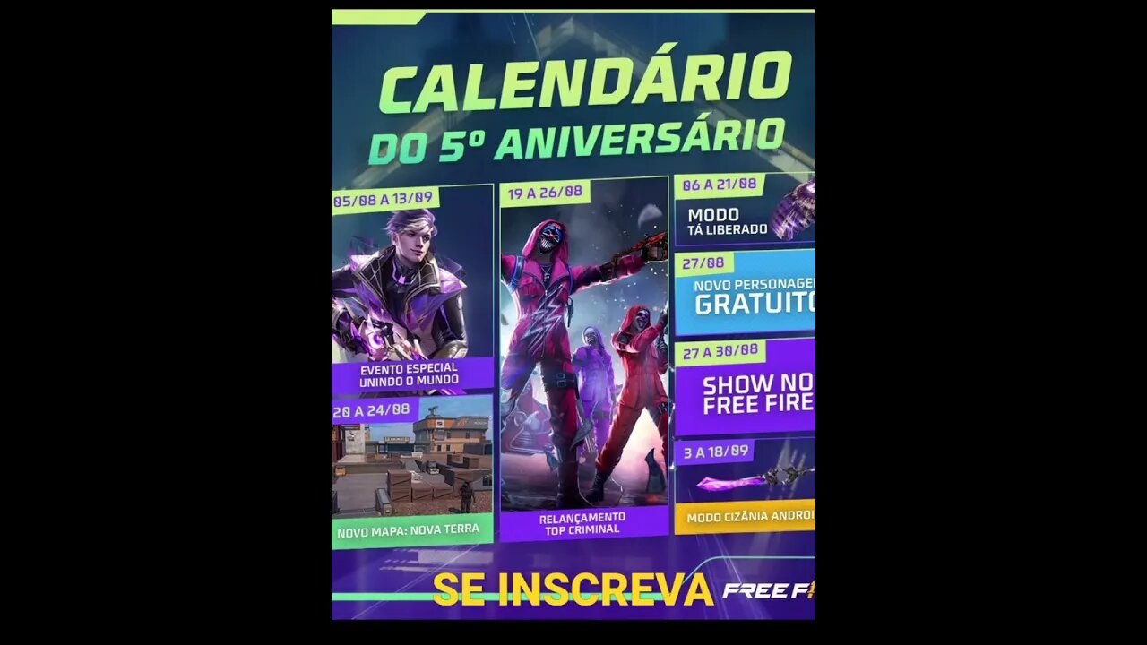 EM SEU QUINTO ANIVERSÁRIO FREE FIRE SEGUE PERDENDO MUITOS JOGADORES.