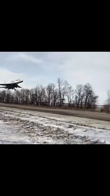 Ukrainian fighter jet taking off for combat mission
