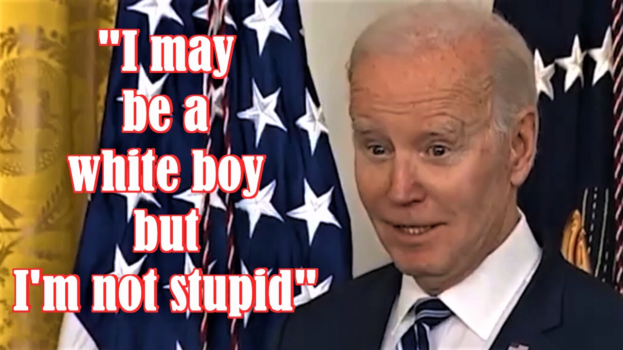 Joe Biden says "I may be white boy but I'm not stupid"