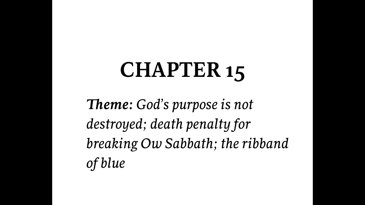 Numbers Chapter 15 (Bible Study)