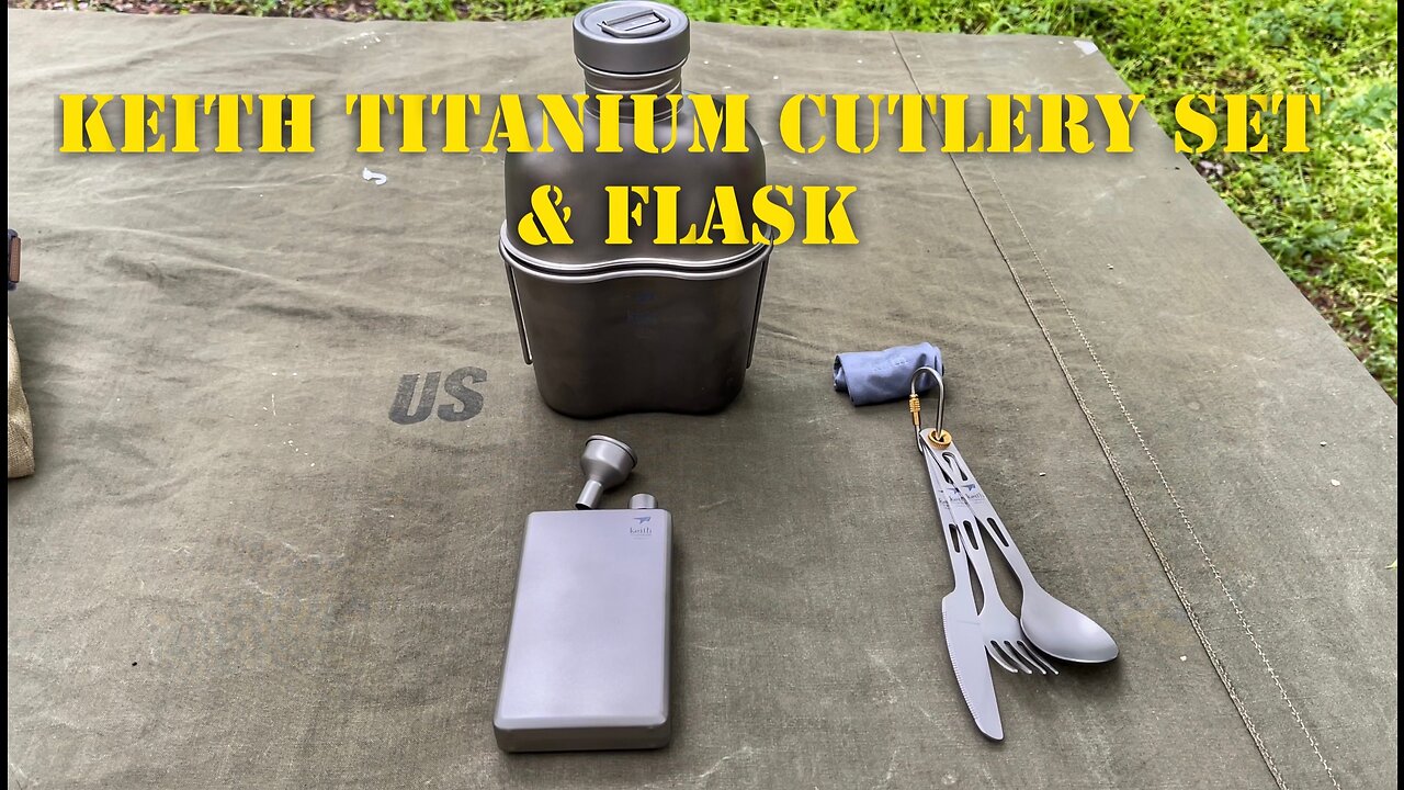 Keith Titanium Cutlery Set & Flask