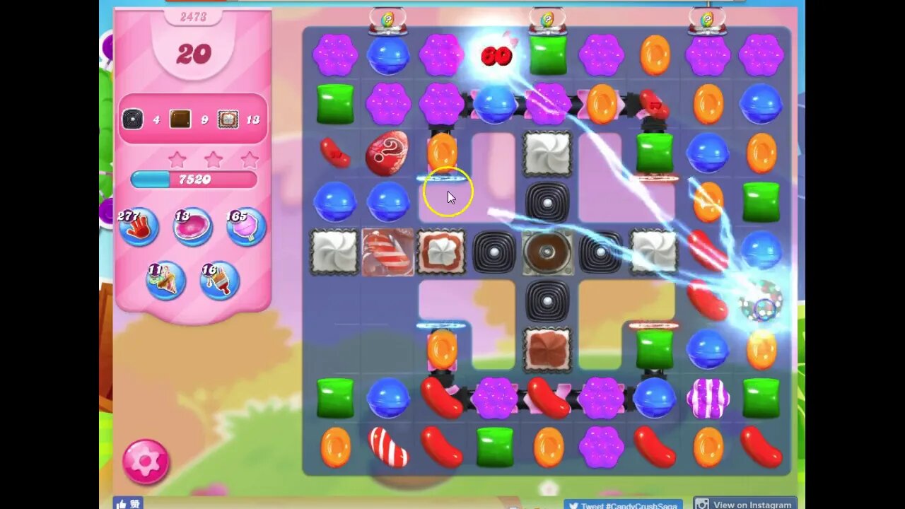 Candy Crush Level 2473 Audio Talkthrough, 3 Stars 0 Boosters