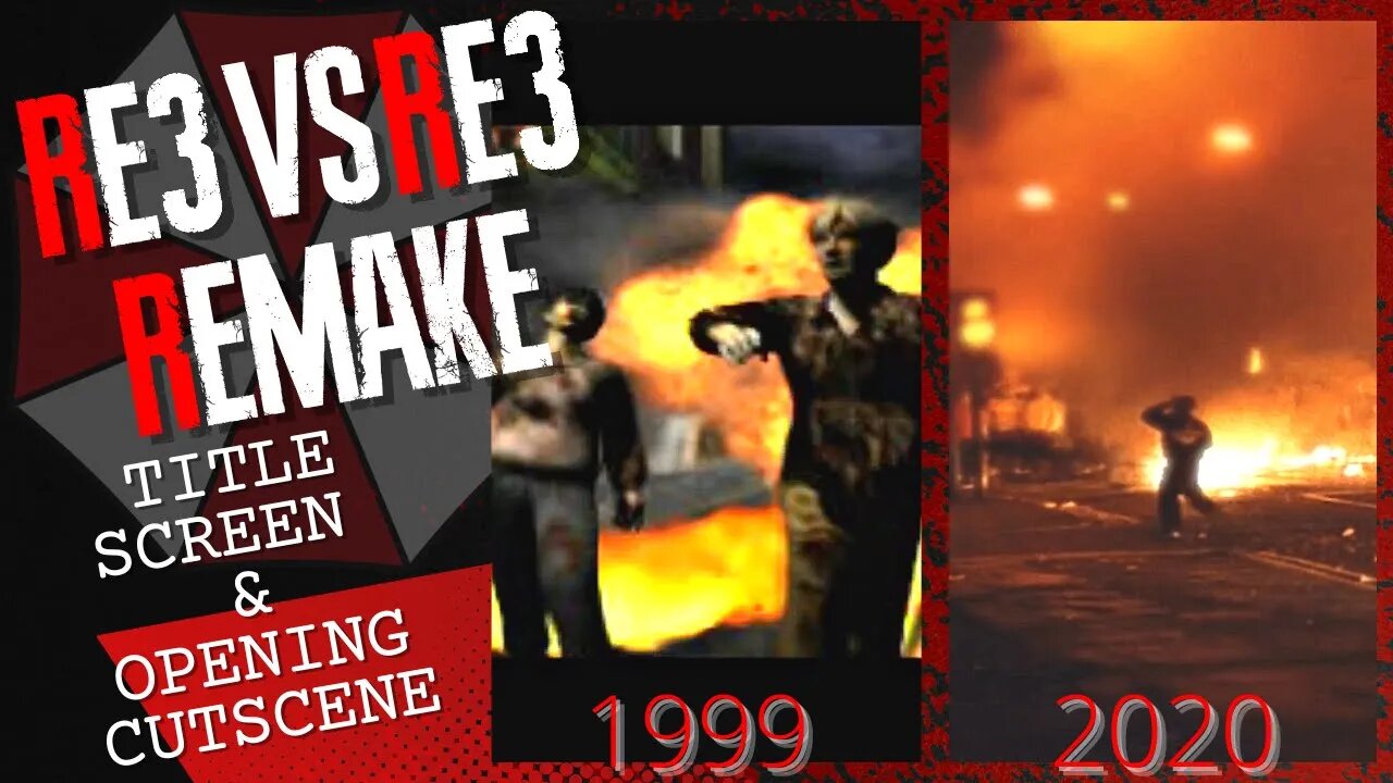 RE3 vs RE3 Remake: Title Screen and Opening Cutscene