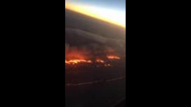 Logan County Fire as recorded from above