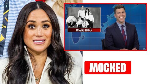 BRUTALLY MOCKED! Colin Jost GIVES Meghan THE FINGER On SNL With The Wales Family Christmas Card