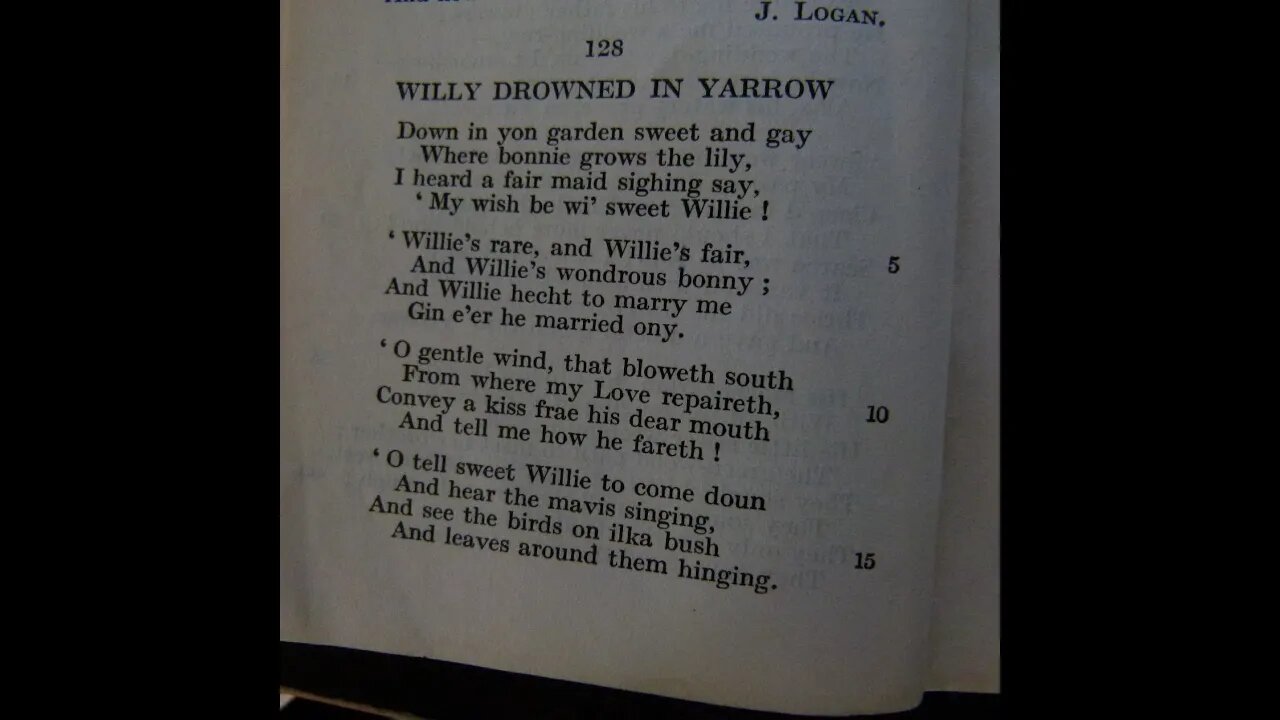 Willy Drowned in Yarrow - Anon.