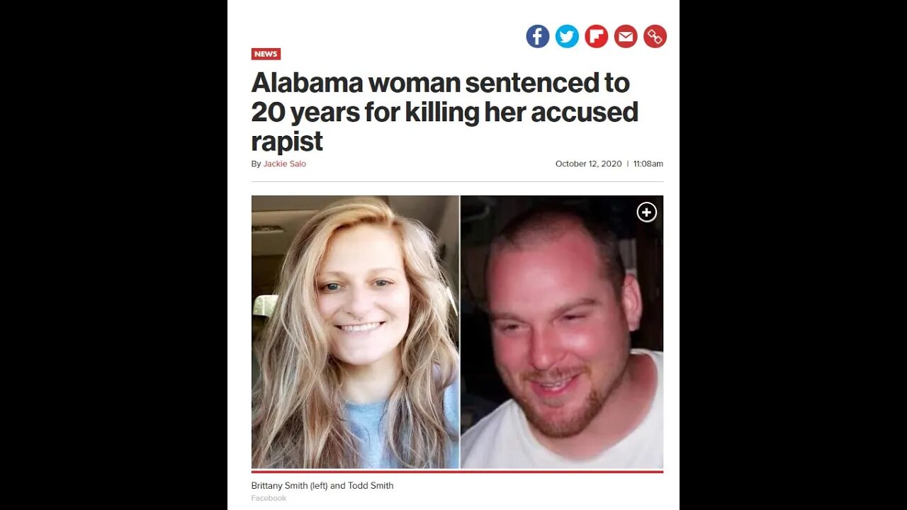 Alabama woman(Brittany Smith) sentenced for shooting rapist