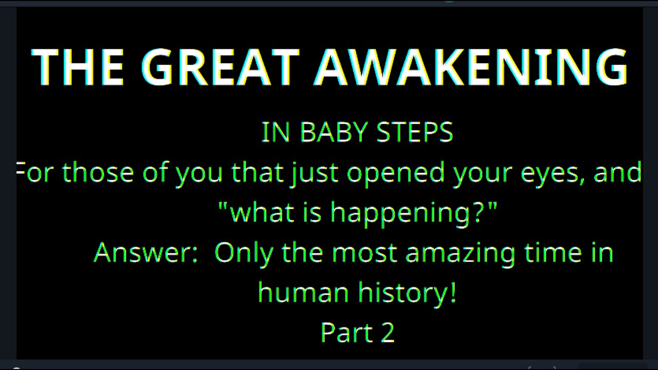 The Great Awakening - What Did They Steal From You Prt 2