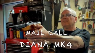 Mail Call with the Diana MK4 springer pellet pistol.177 made by Milbro in Scotland.
