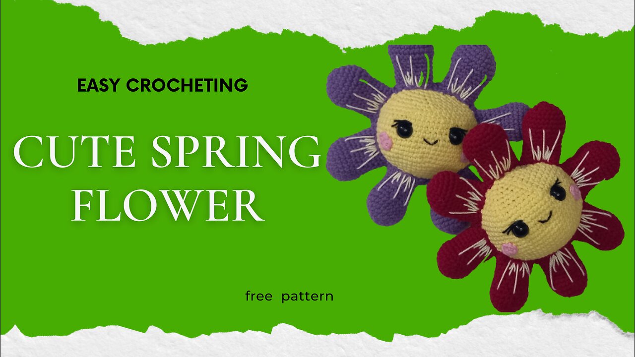 EASY CROCHETING SPRING FLOWER - amigurumi cute flower