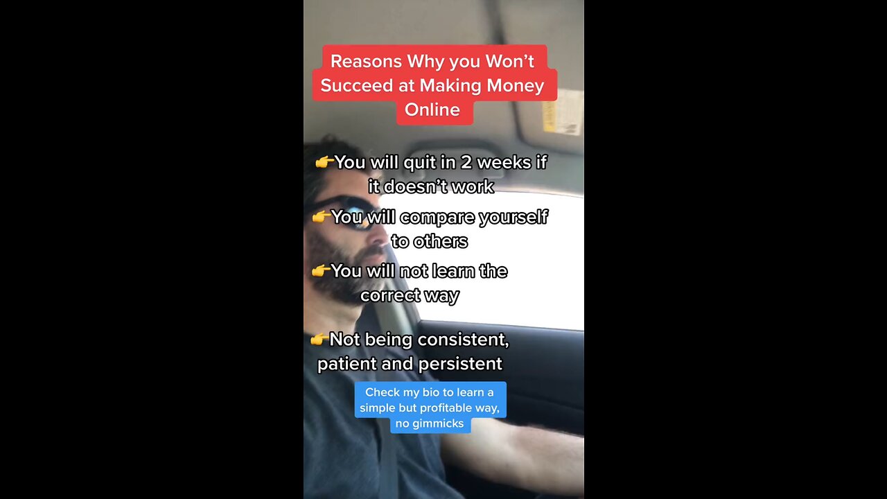 Reasons why you won’t succeed at making money online