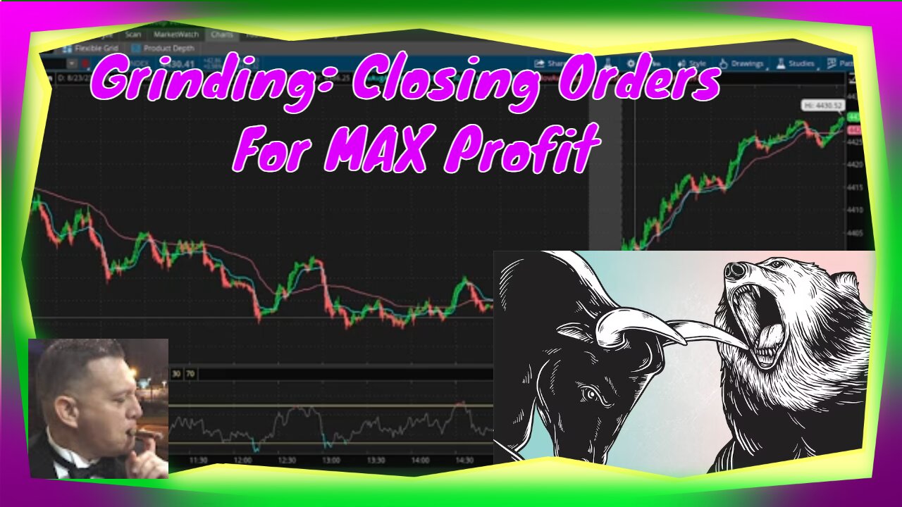 Grinding creating closing orders for max profit
