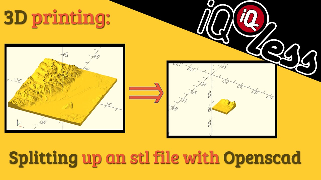 3D Printing: Splitting up an stl file with Openscad