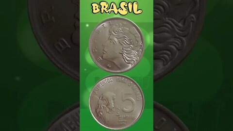 Brasil 5 Centavos 1976.#shorts #education #coinnotesz