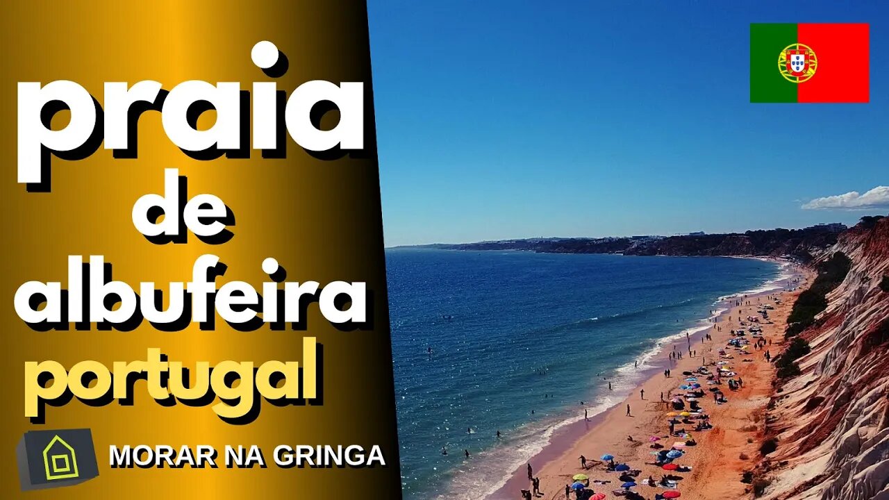 PRAIA DE ALBUFEIRA NO ALGARVE EM PORTUGAL