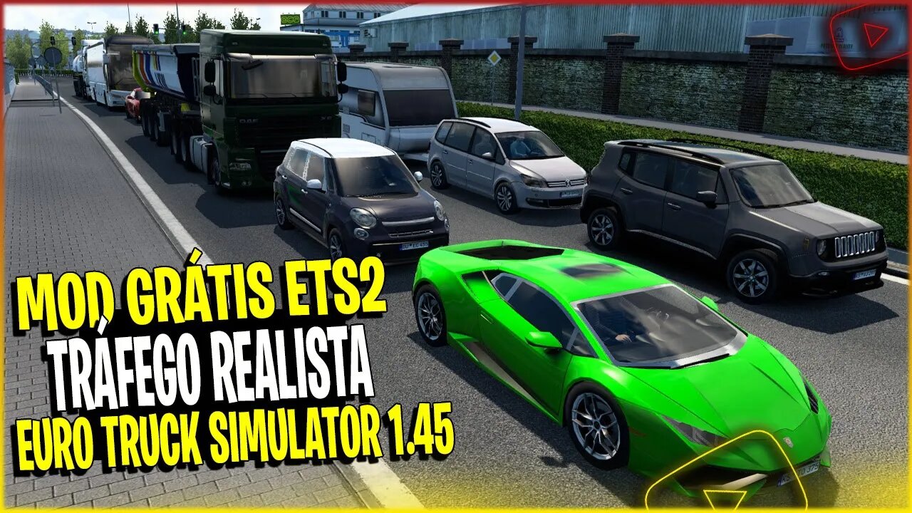 ▶️ETS2 1.45 TRÁFEGO REALISTA PARA EURO TRUCK SIMULATOR 2 1.45