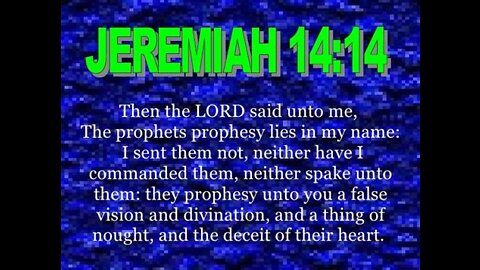 JEREMIAH BEWARE OF FALSE PROPHETS