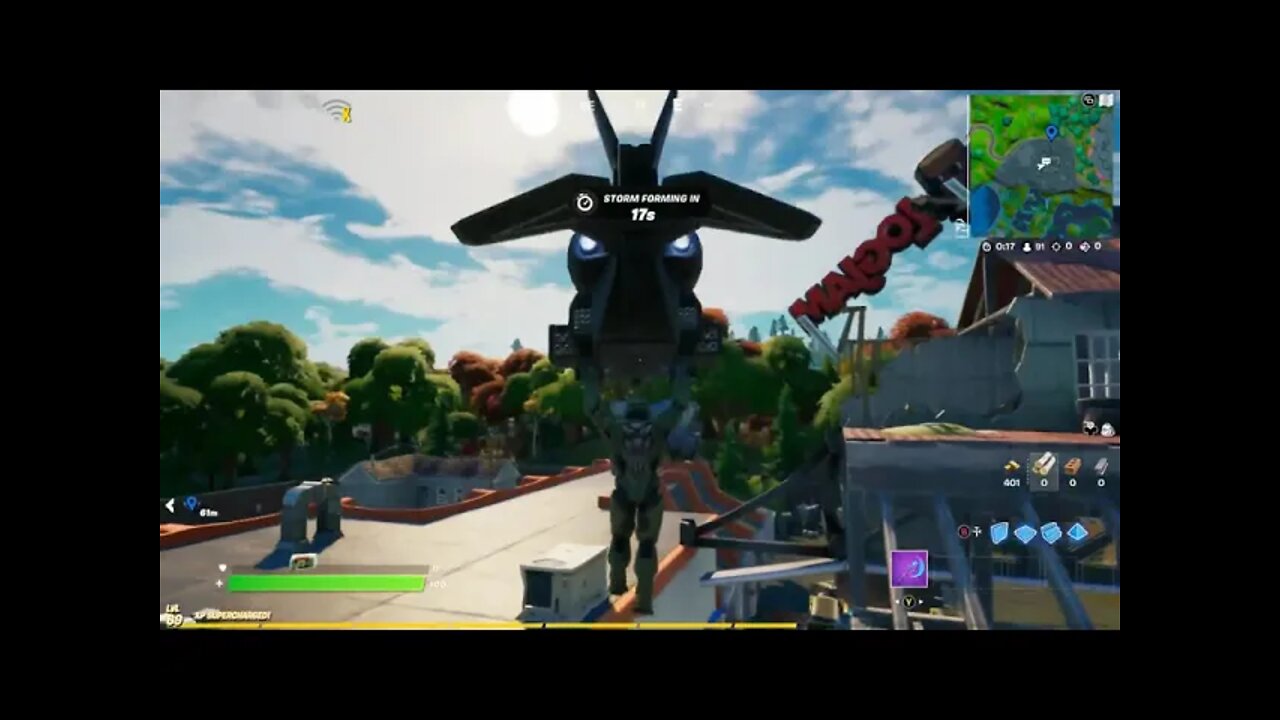 Master Chief destroys a Spire Guard... but the storm wins in the end / Fortnite