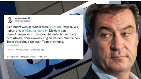 Markus Söder ist politisch am Boden, er versteht es aber nicht und will es auch nicht wahrhaben!