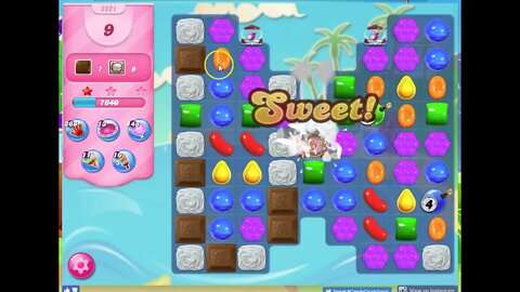 Candy Crush Level 2521 Audio Talkthrough, 3 Stars 0 Boosters