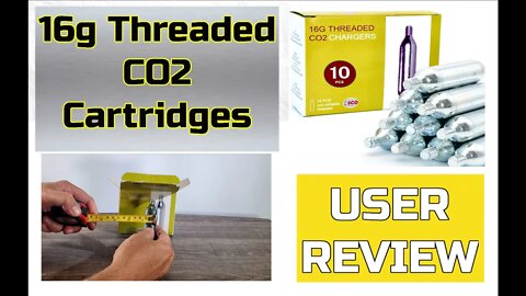 Great for Bicycle and Scooter Tires - ICO 16g Threaded CO2 Cartridges