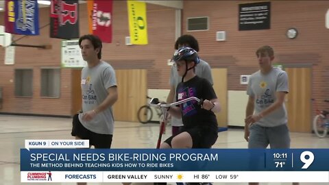 Special needs camp teaches how to ride a two-wheel bike