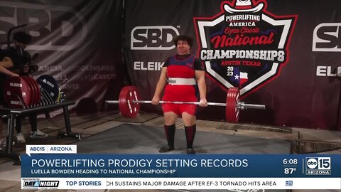 Local powerlifting prodigy gets big surprise from world's strongest man