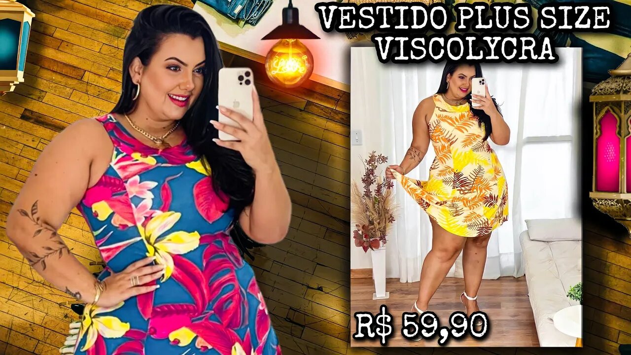 🛑 VESTIDO PLUS SIZE VISCOLYCRA REGATA 46 AO 54 MODA FEMININA