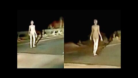 Bikers videotape a terrifying humanoid creature in a district of India
