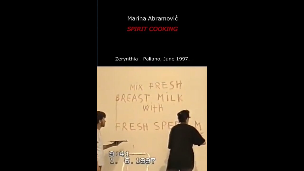 Marina Abramovic (brother of Gisilene Maxwell) - Spirit cooking.. They are sick