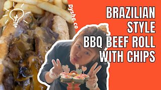 Nibbling Brazilian Style BBQ Beef Roll with Chips. Nibbling idea and inspiration. #shorts