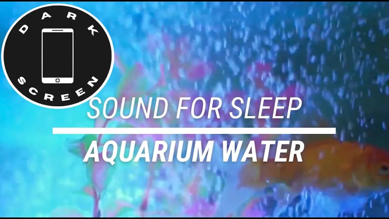 Sound for sleep || Aquarium Water on Dark Screen || 3 hours