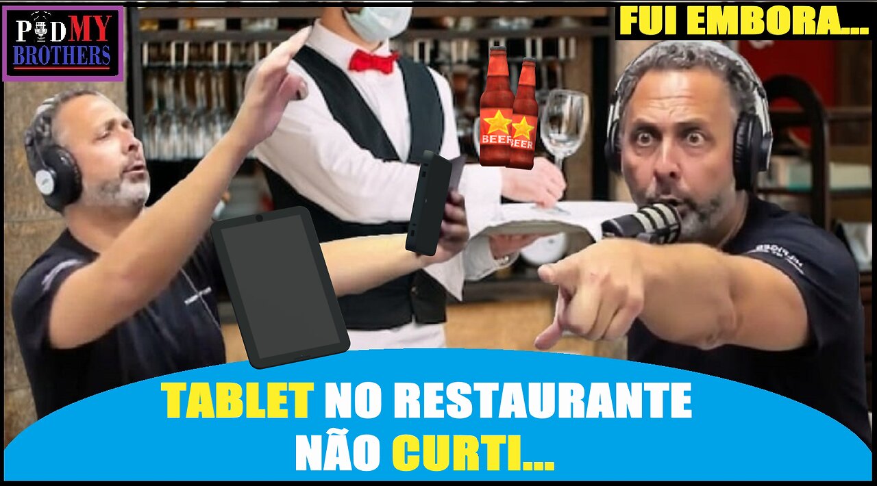 PEDINDO COM TABLET NO RESTAURANTE
