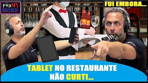 PEDINDO COM TABLET NO RESTAURANTE