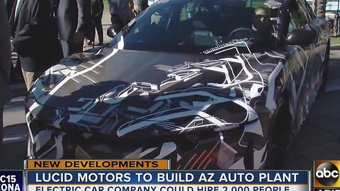 Lucid Motors bringing 2,000 jobs to Valley with new auto plant